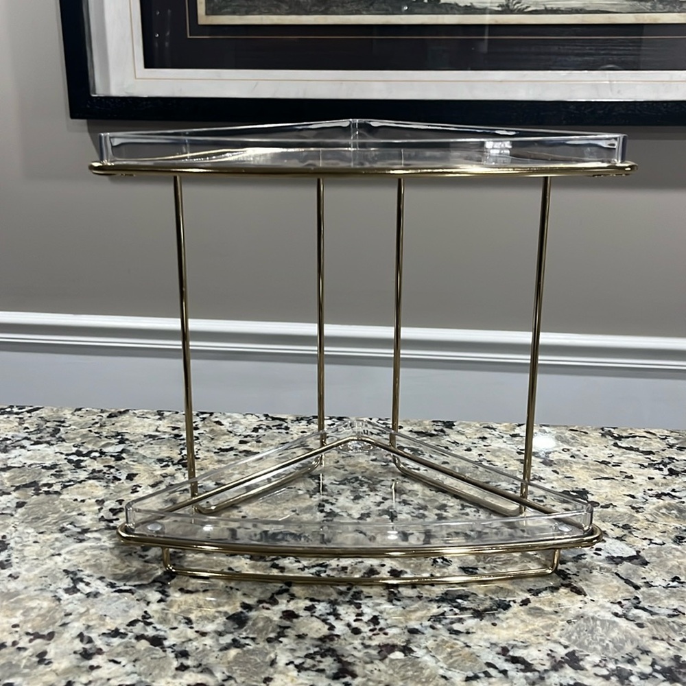 Countertop two tier shelf organizer